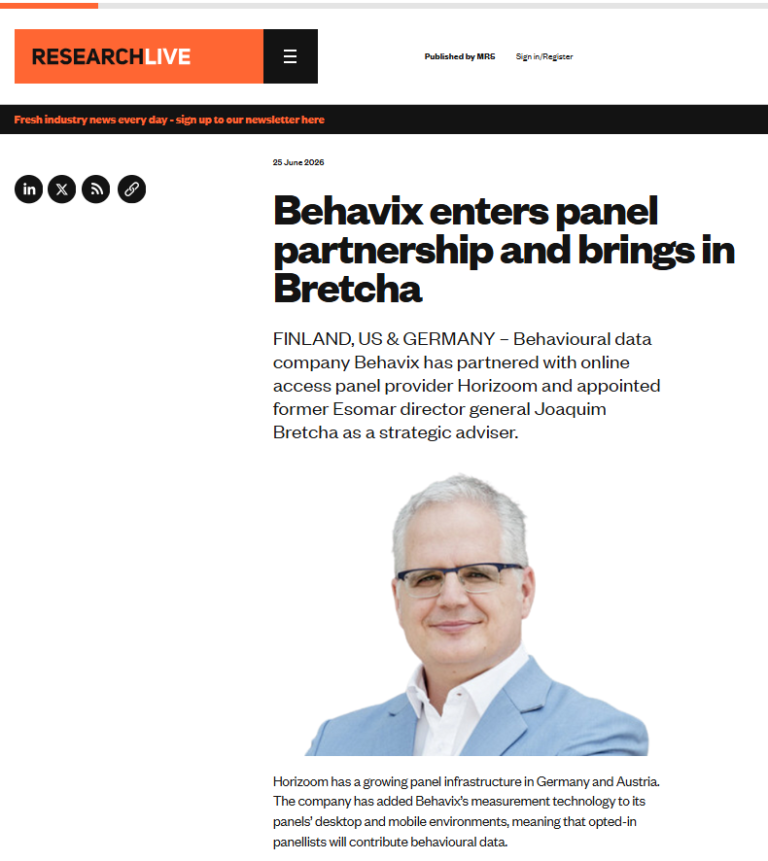 Behavix enters panel partnership and brings in Bretcha
